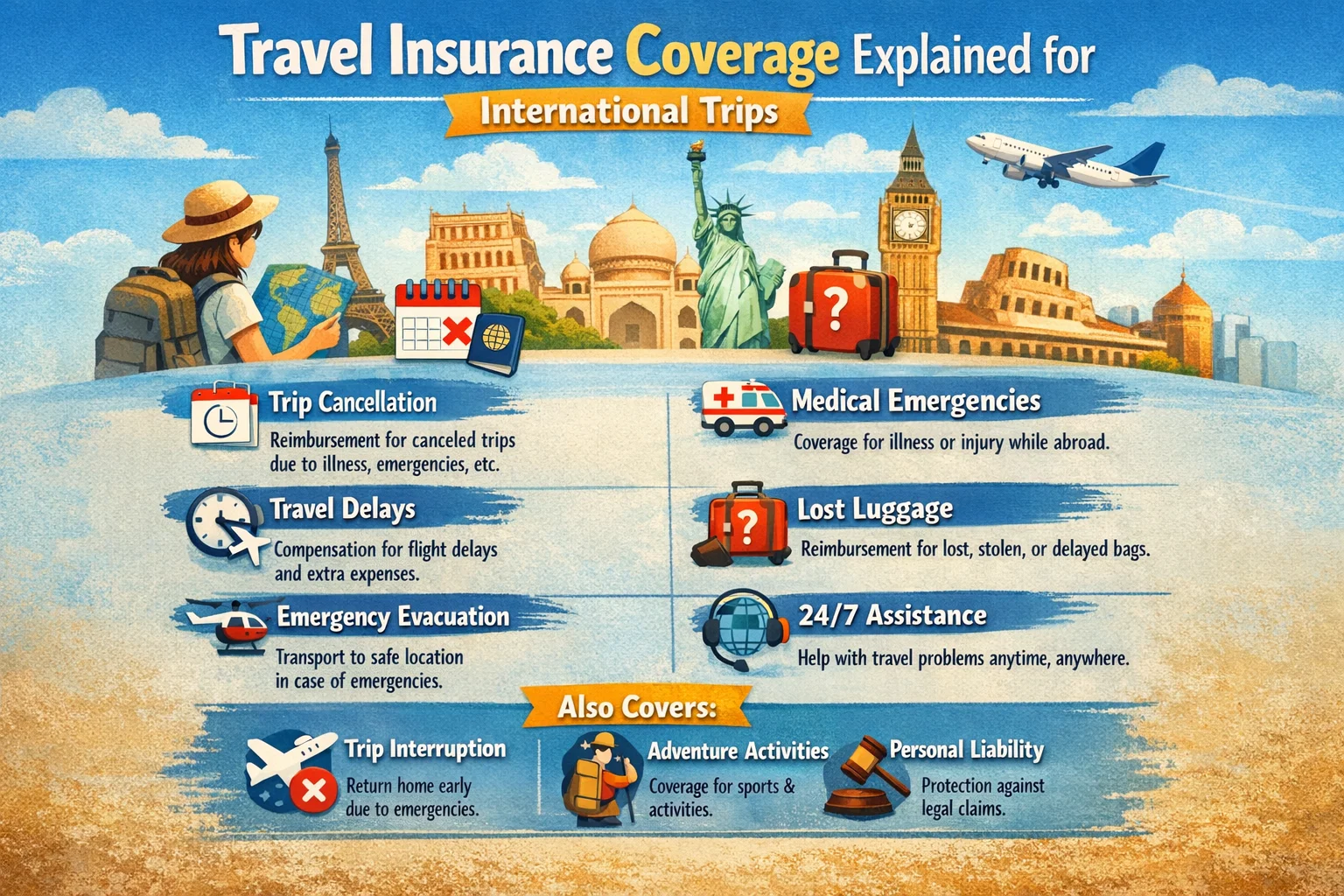 Travel Insurance Coverage Explained for International Trips Thumbnail